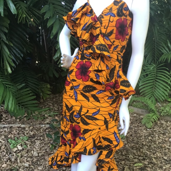 Vintage cotton Dress African fabric - Picture 7 of 9